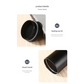 Black Sleek Insulated Stainless Steel Coffee Tumbler Set
