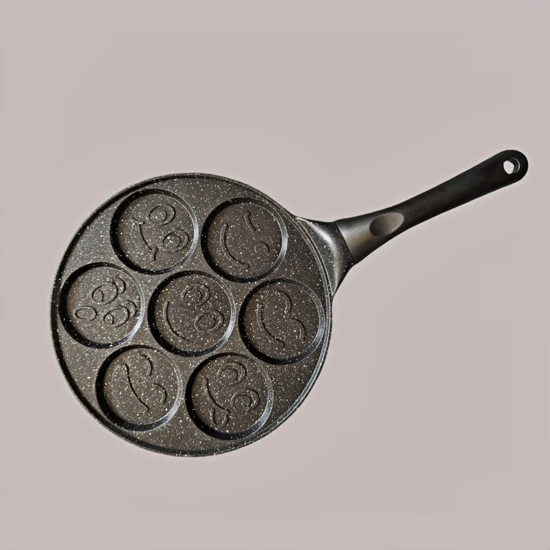 Black Smiley + Black Handle (gas model) Non-Stick Pancake