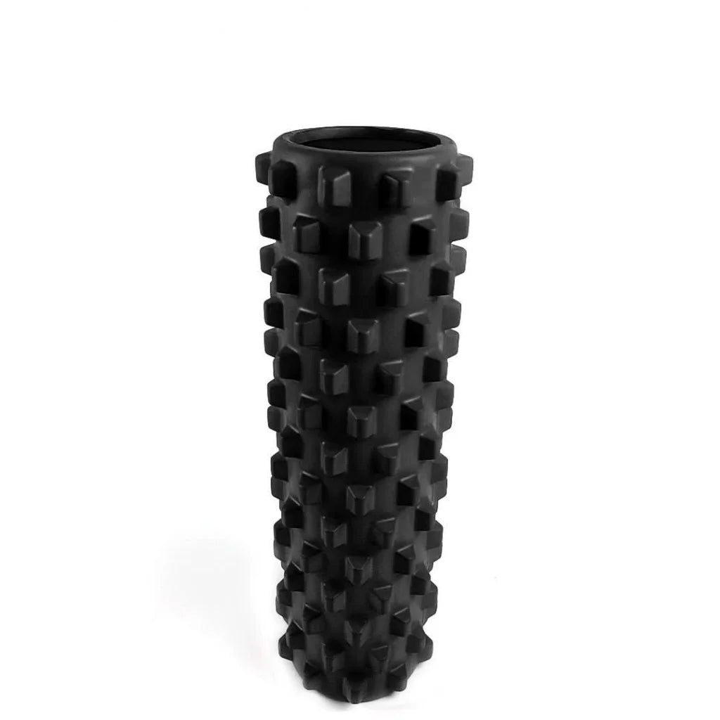 Black Solid Yoga Foam Roller 45cm -Colorful Wolf Tooth