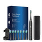 Black Sonic Rechargeable Electric Toothbrush with 8 Heads &