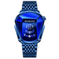 Black Steel Belt Men Watch with Live Technology - Full