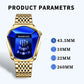 Black Steel Belt Men Watch with Live Technology - Black