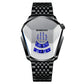 Black Steel Belt Men Watch with Live Technology - Black