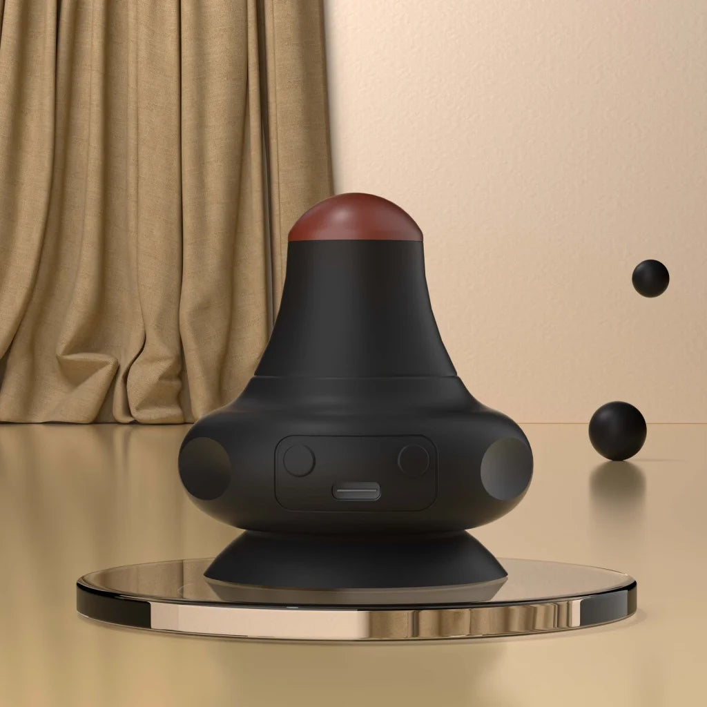 Black [Stone + Hot Compress] Silicone Fascial Massage Ball