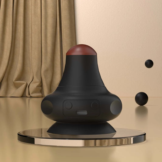 Black [Stone + Hot Compress] Silicone Fascial Massage Ball