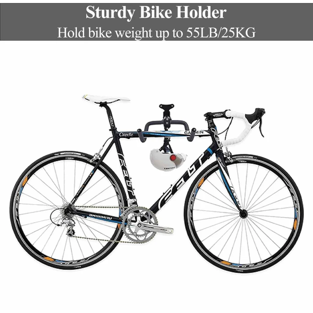 Storage rack with bicycle wall mount hook bike