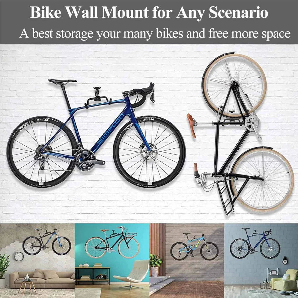 Black Storage Bicycle Wall Mount Wall Hook Bike Wall Rack