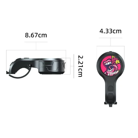 Black Style B Ultra-Loud Electric Bike Horn - 130dB USB