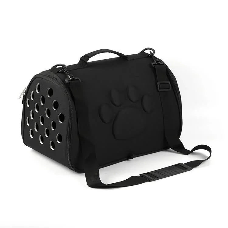 Black Stylish EVA Pet Carrier Bag - Lightweight Portable &