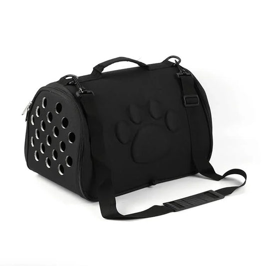 Black Stylish EVA Pet Carrier Bag - Lightweight Portable &