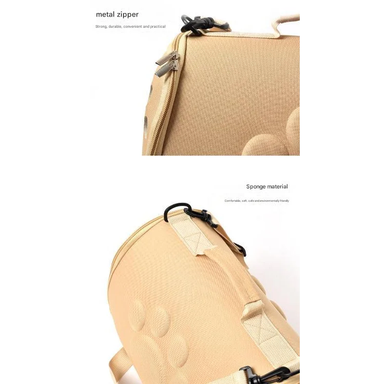 Black Stylish EVA Pet Carrier Bag - Lightweight Portable &