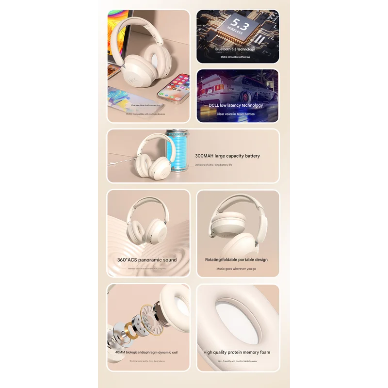 Black SY-T4 luetooth Music Headset - New Wireless Over-Ear