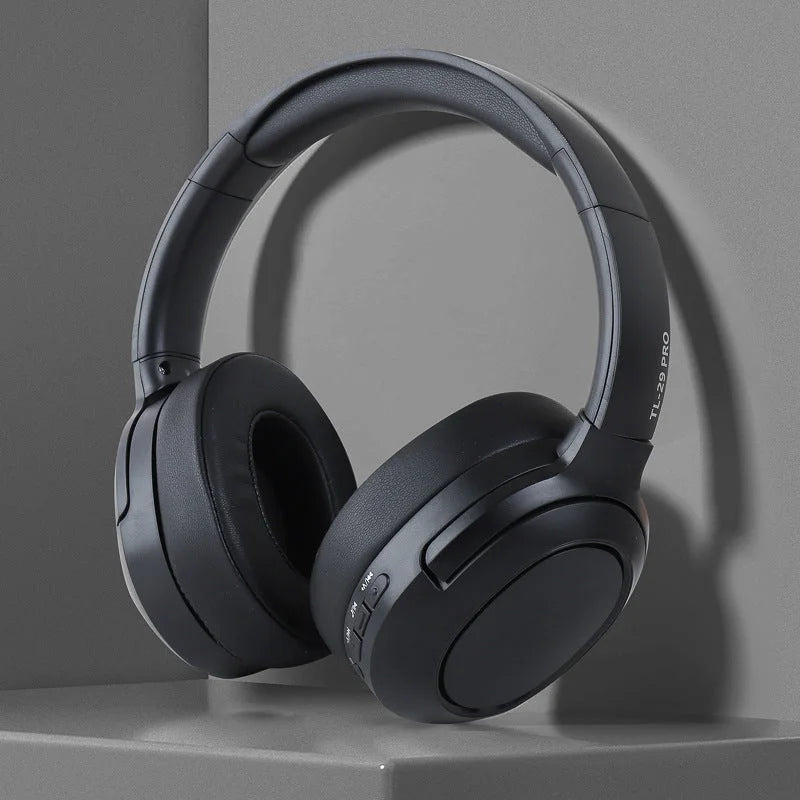 Black TL-29 PRO Wireless & Wired Over-Ear Bluetooth