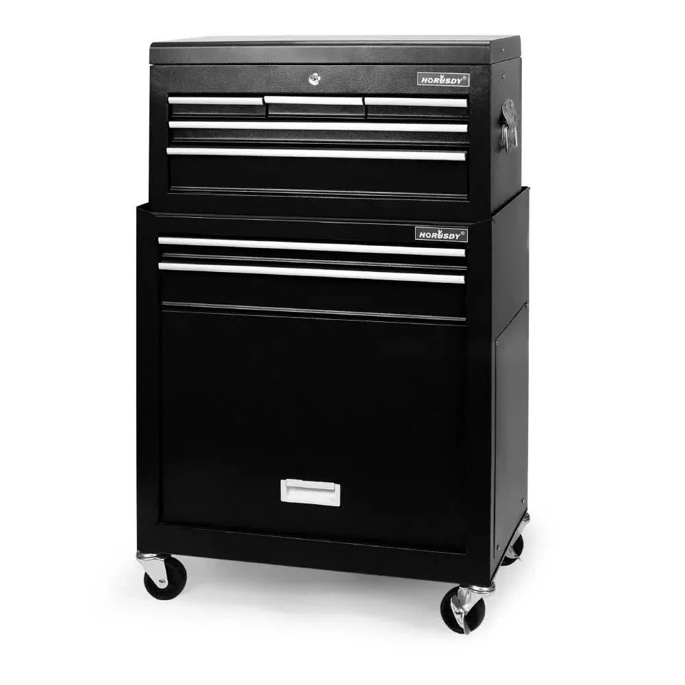 Black Tool Box 7 Drawer Chest Cabinet Trolley Toolbox