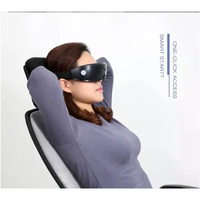 Black Touch-Control Rechargeable Heated Eye Massager