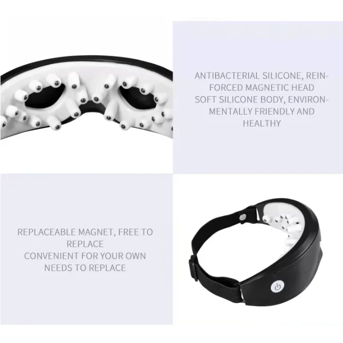 Black Touch-Control Rechargeable Heated Eye Massager