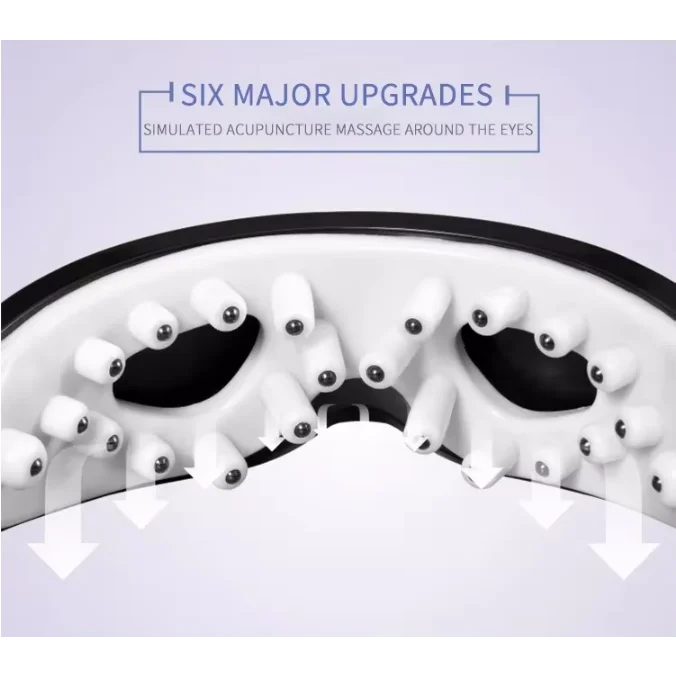 Black Touch-Control Rechargeable Heated Eye Massager