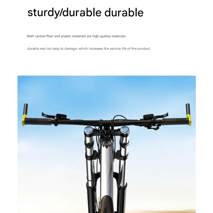 Black Ultralight Carbon Fiber Bicycle Bar Ends - Ergonomic
