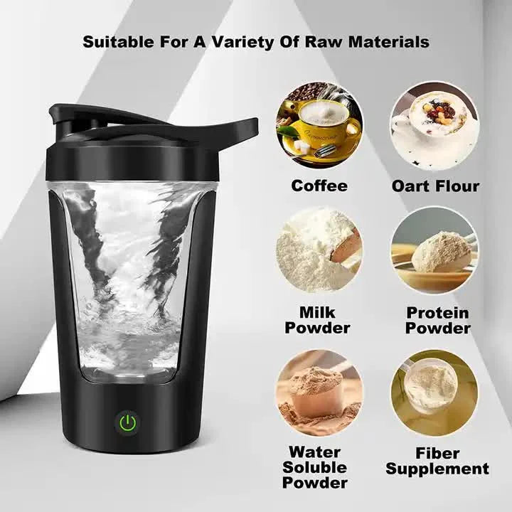 Black USB Rechargeable Automatic Stirring Cup leak proof temperature