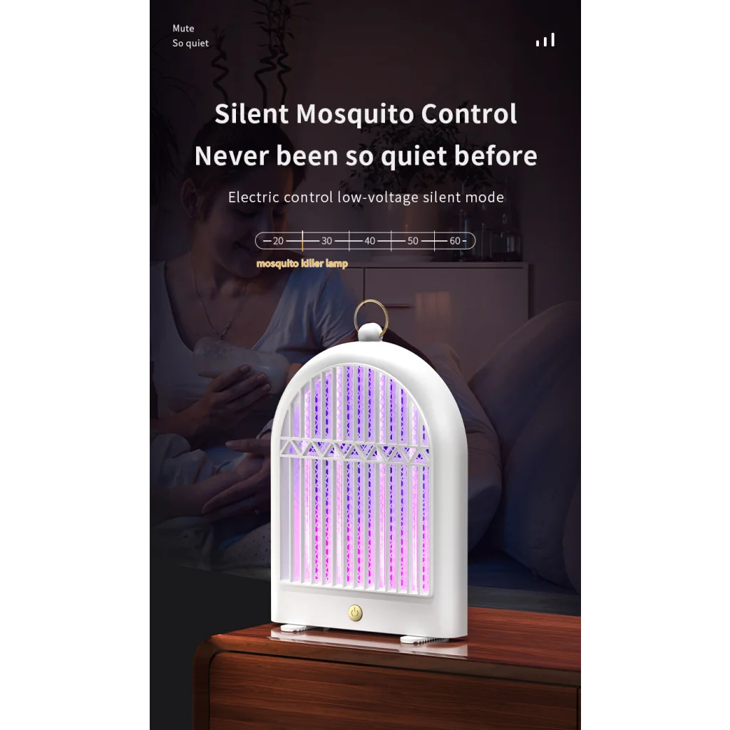 Black USB Wall-Mounted Mosquito Trap - UV Light Automatic