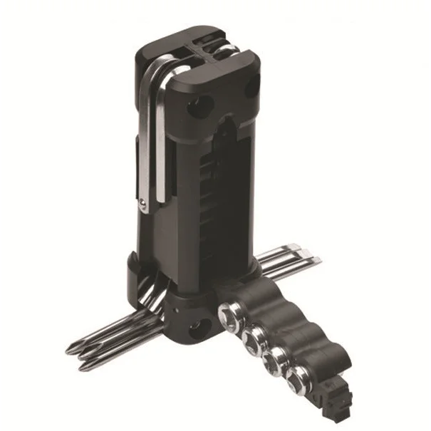 Black Versatile 16-in-1 Bike & Motorcycle Multi-Tool