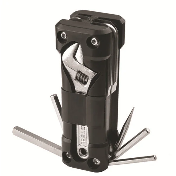 Black Versatile 16-in-1 Bike & Motorcycle Multi-Tool