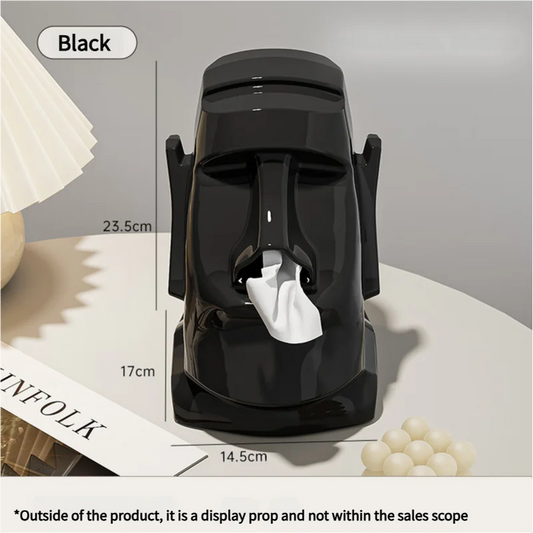 Black Versatile Desktop Headphone Stand & Tissue Box