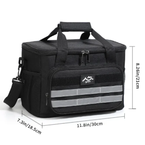 Black Versatile Large-Capacity Picnic Insulated Bag