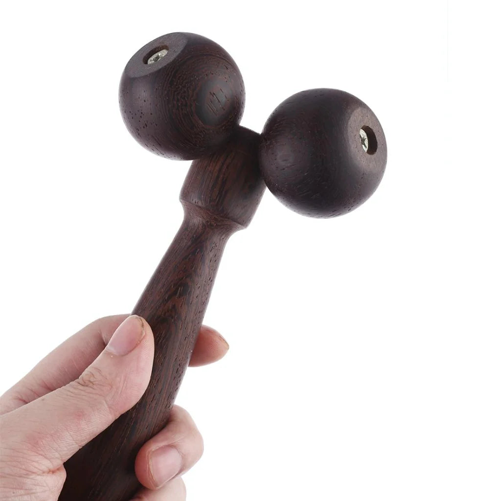 Black Wenge Manual Roller Massager Solid Wood - Health &