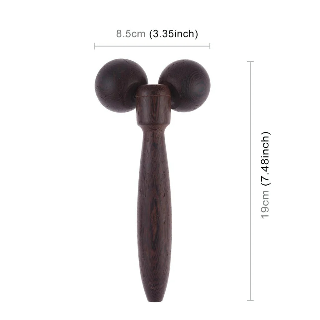 Black Wenge Manual Roller Massager Solid Wood - Health &