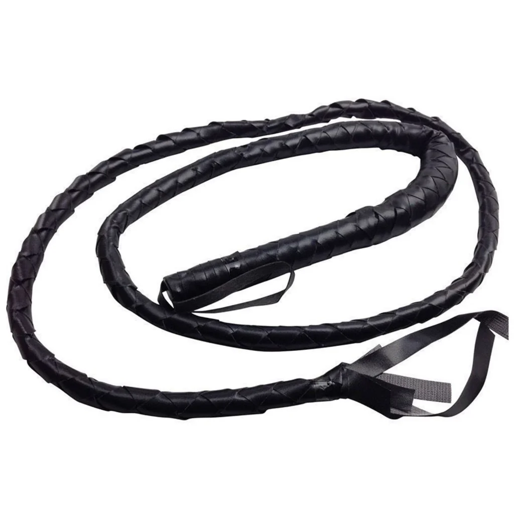 BLACK WHIP Faux Leather Costume Party 180cm Riding Cowboy