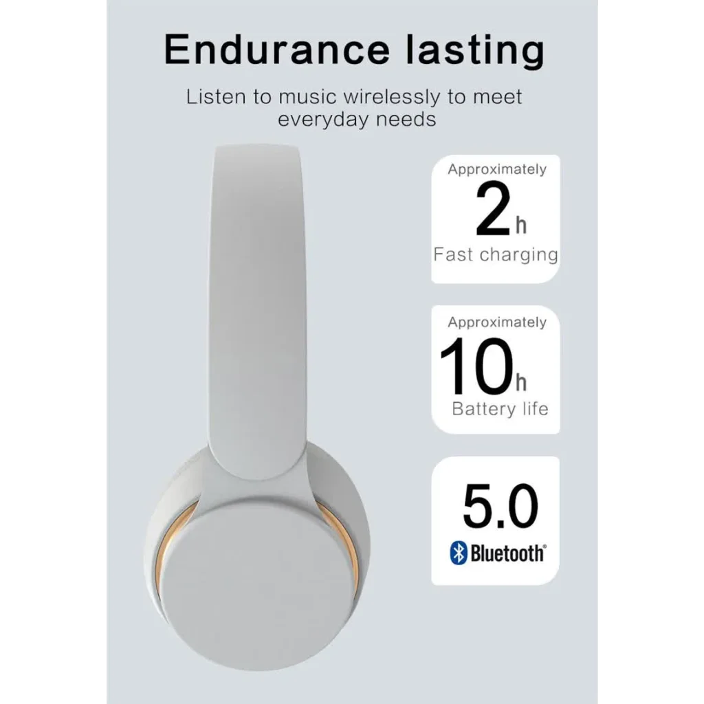 Black Wireless Bluetooth Headphones with Noise Reduction