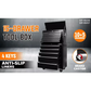Black15 Drawer Tool Box Trolley Cabinet Storage Cart Garage