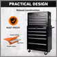 Black15 Drawer Tool Box Trolley Cabinet Storage Cart Garage