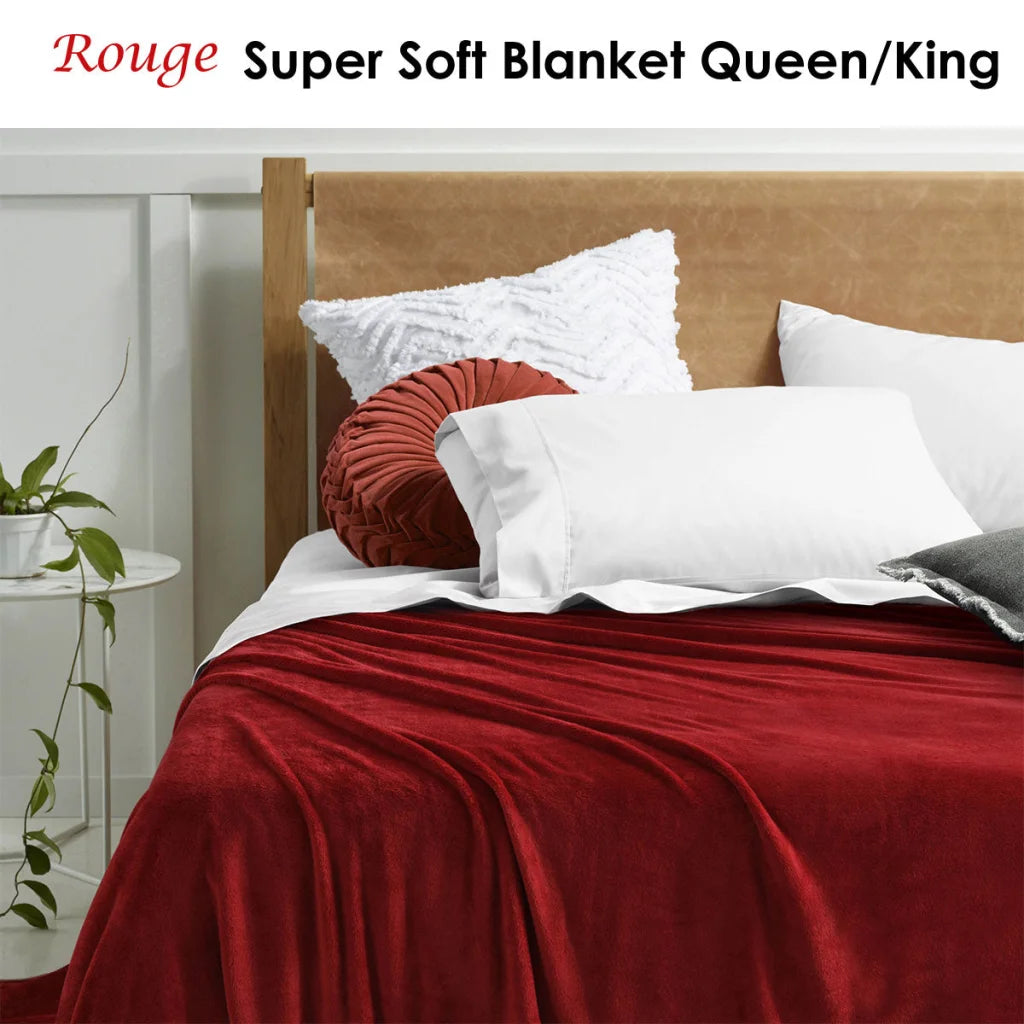 Blanket Accessorize Rouge Super Soft - Queen/King - Home &