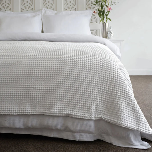 Blanket Ardent Premium Super Soft Cotton Waffle - White