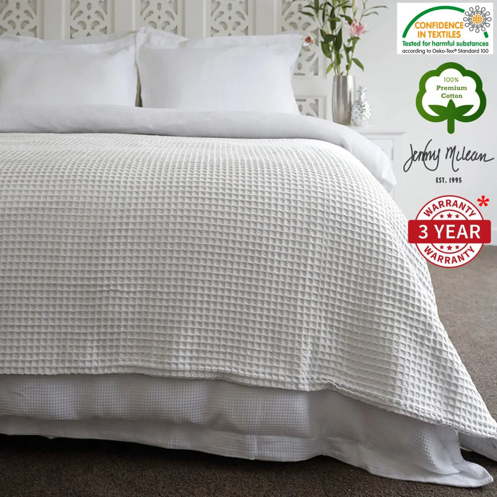 Blanket Ardent Premium Super Soft Cotton Waffle - White