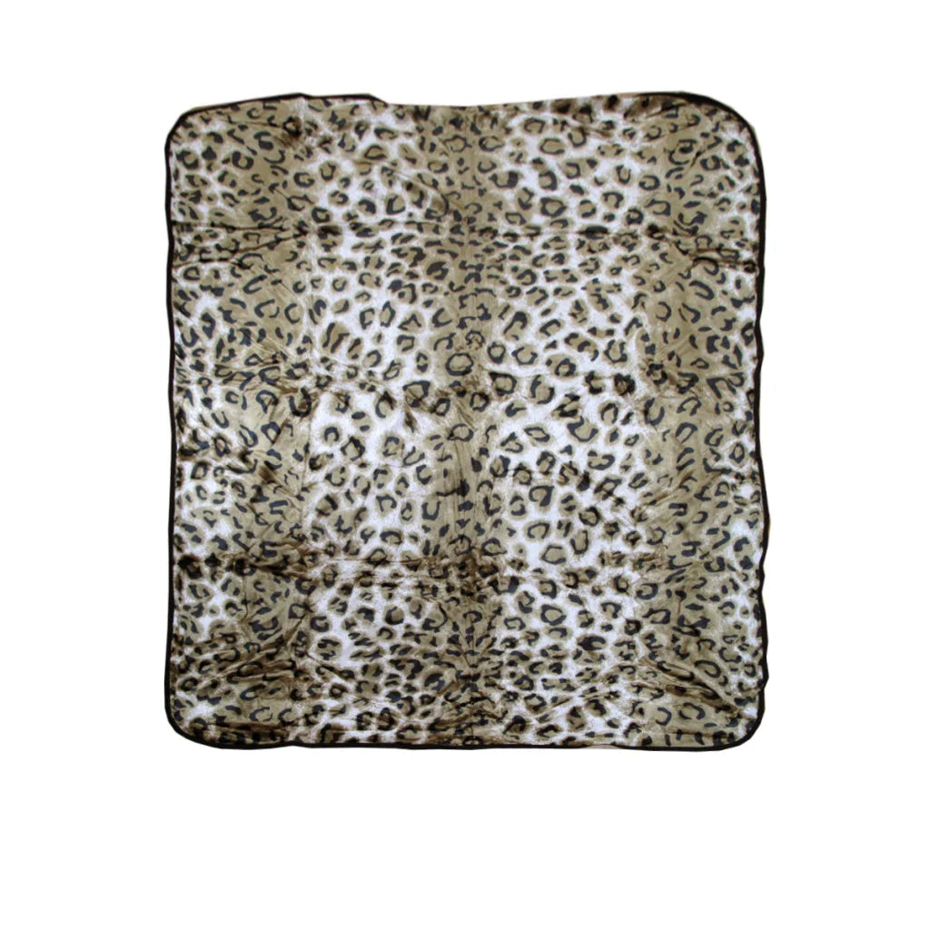 Blanket Faux Mink Animal Skin Pattern Leopard Queen - Home