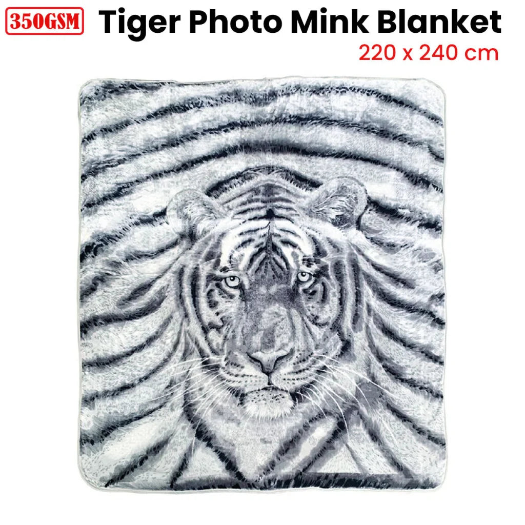 Blanket J Elliot Home 350gsm Tiger Photo Mink - Home &