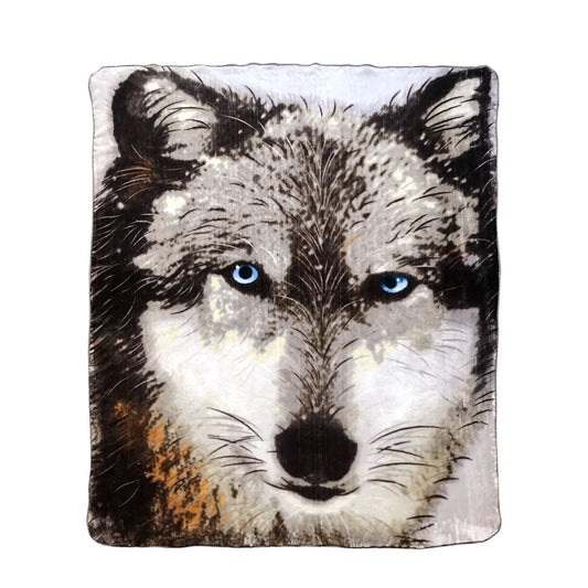 Blanket J Elliot Home 350gsm Wolf Photo Mink - Home & Garden