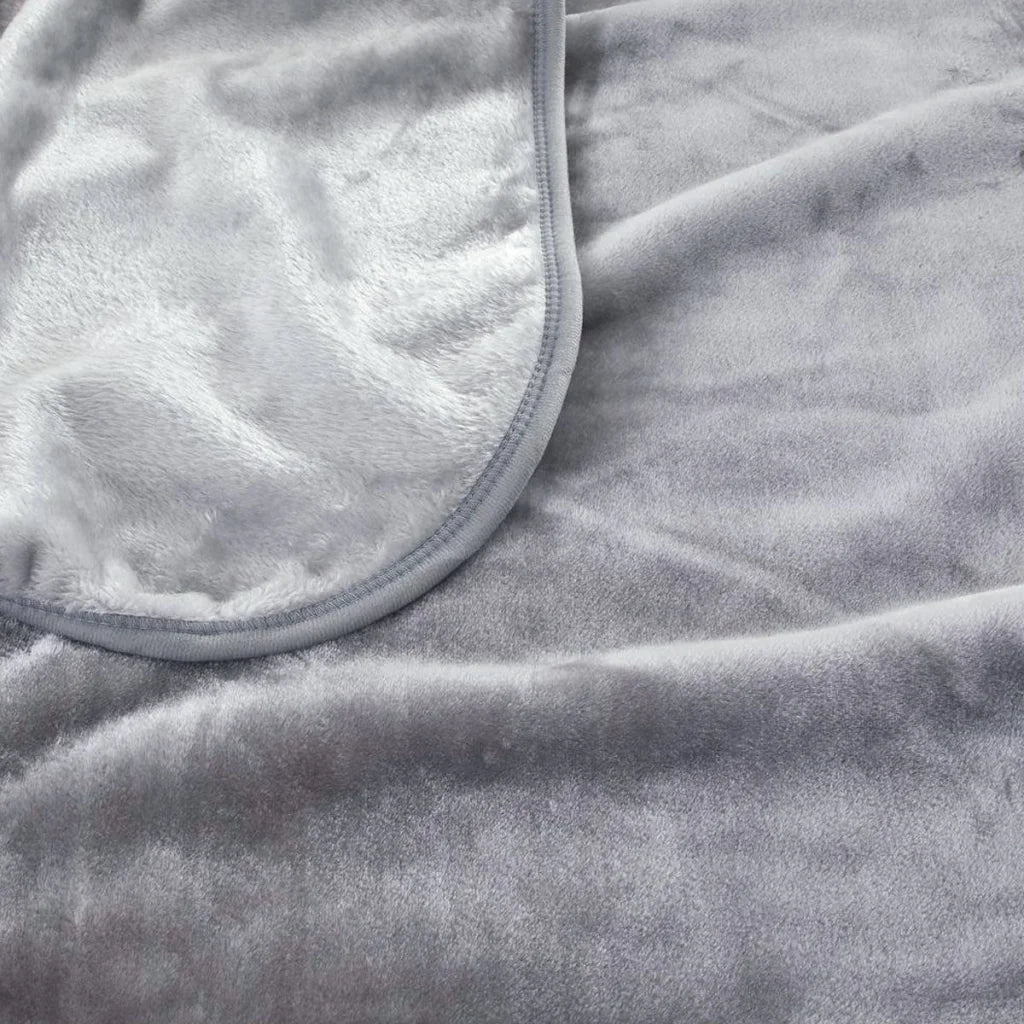 Blanket J Elliot Home 450gsm Solid Faux Mink - Graphite