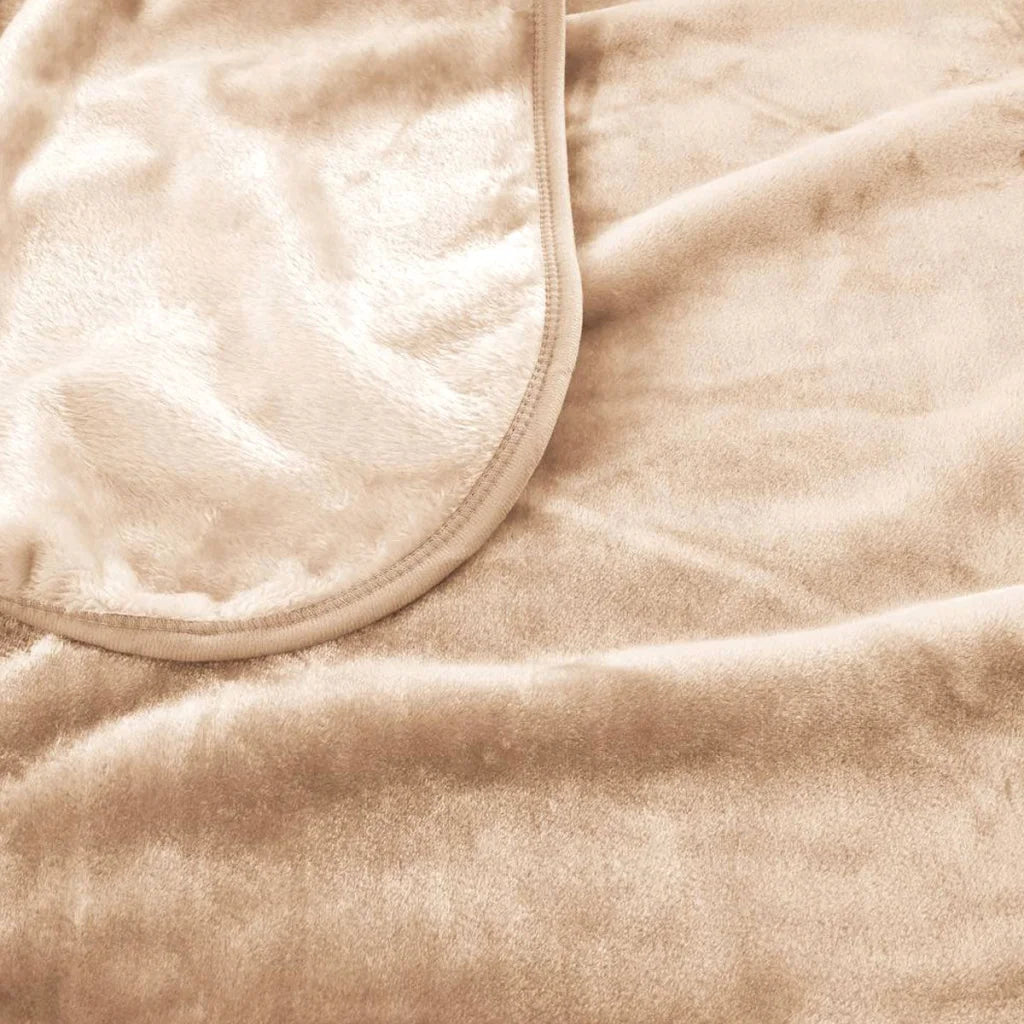 Blanket J Elliot Home 450gsm Solid Faux Mink - Natural