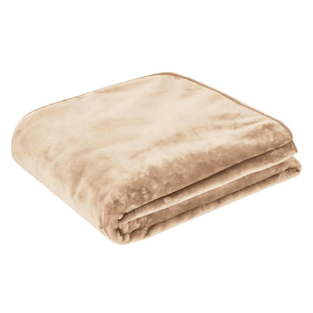 Blanket J Elliot Home 450gsm Solid Faux Mink - Natural
