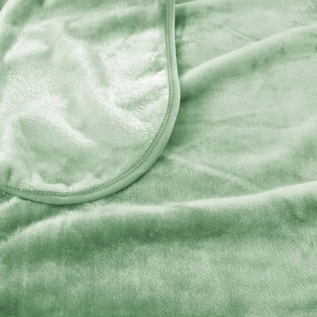 Blanket J Elliot Home 450gsm Solid Faux Mink - Sage - Home