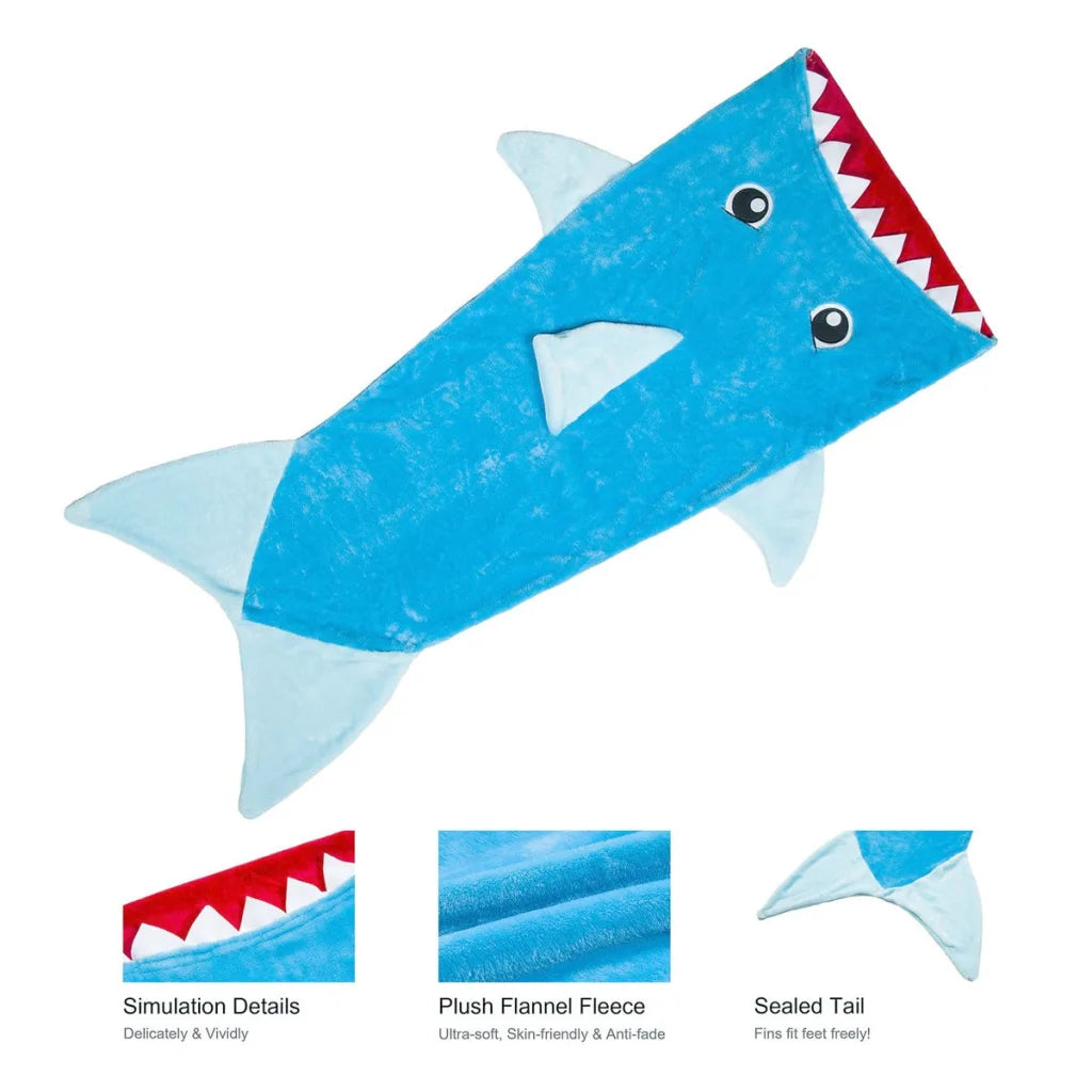 Blanket Mermaid Tail Shark Soft Throw - Home & Garden