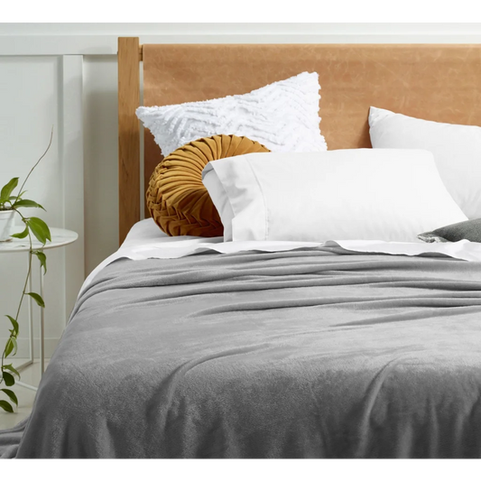 Blanket Queen/King Accessorize Super Soft Grey - Home &