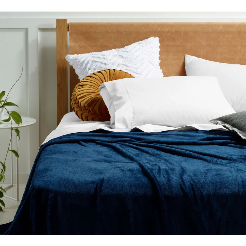 Blanket Queen/King Accessorize Super Soft Ink Blue - Home &