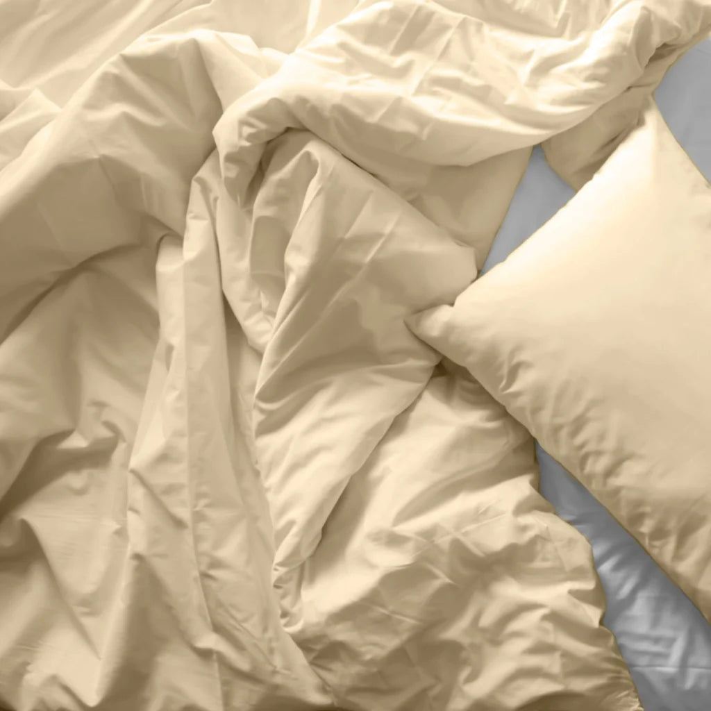 Blended Bamboo Quilt Cover Set Dark Ivory - Double Royal Comfort
