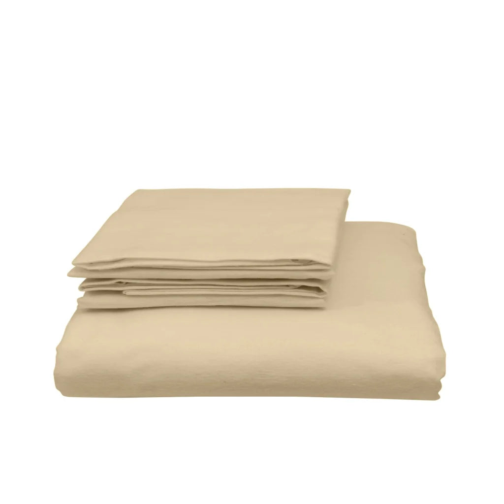Blended Bamboo Quilt Cover Set Dark Ivory - Double Royal Comfort