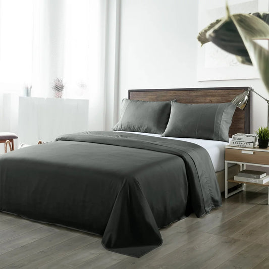 Blended Bamboo Sheet Set Charcoal - King Royal Comfort